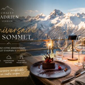 Anniversaire au sommet en été à Verbier