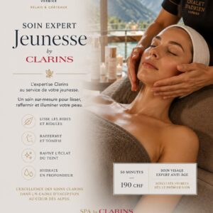 Soin expert jeunesse au Spa Clarins Verbier