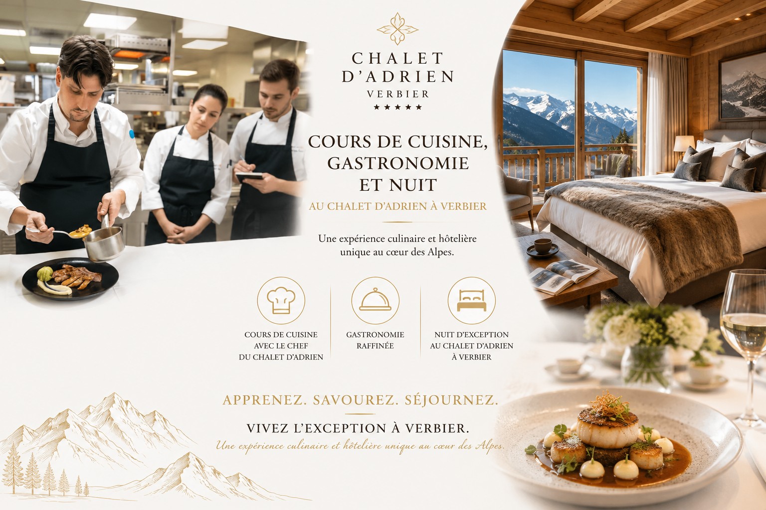 Cours de cuisine avec Nuit au Chalet d'Adrien